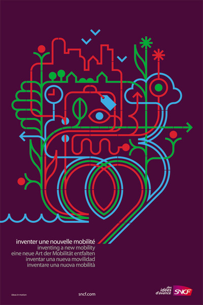 SNCF 09 greeting poster.