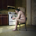 A stranger 54 years old in his house