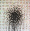 Huoli 2007, akvarelli paperille, 145 x 145 cm